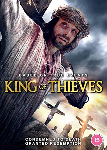 DVD cover for "King of Thieves" depicting a man resembling Jesus Christ.