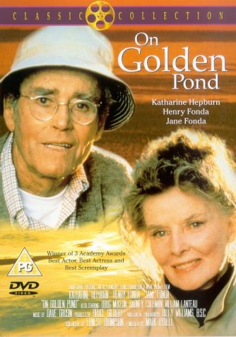 DVD cover for "On Golden Pond" featuring Katharine Hepburn and Henry Fonda.