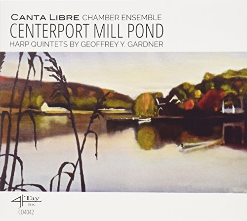 CD cover with a landscape painting of a pond and reeds.