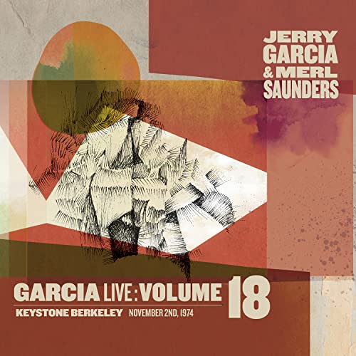 CD cover for Jerry Garcia live album, abstract art and text.