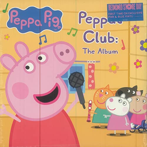 Peppa Pig album cover featuring Peppa and friends with a microphone.