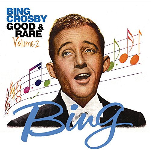 Bing Crosby's album cover featuring his portrait, surrounded by colorful musical notes.