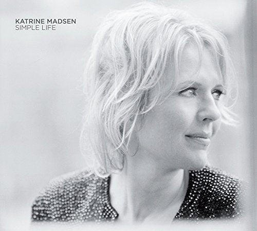 Black and white portrait of Katrine Madsen, album cover for "Simple Life".