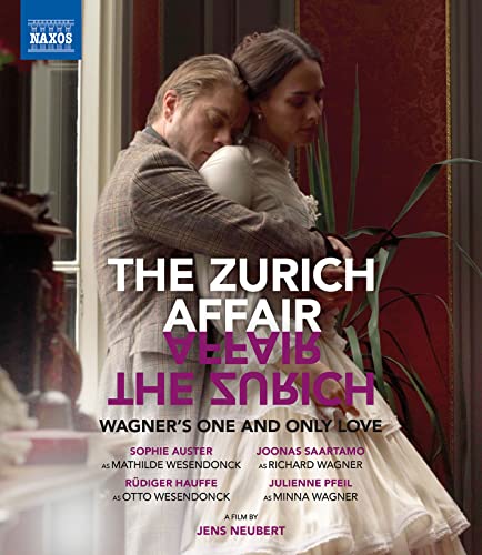 Blu-ray cover for "The Zurich Affair" showing a couple embracing indoors.