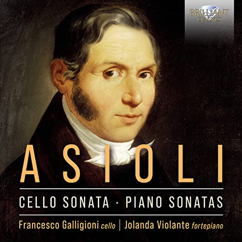CD cover featuring a portrait of composer Asioli and text details.