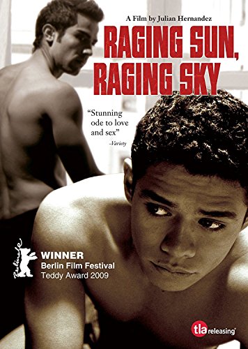 DVD cover for "Raging Sun, Raging Sky" featuring a shirtless man and another in the background.
