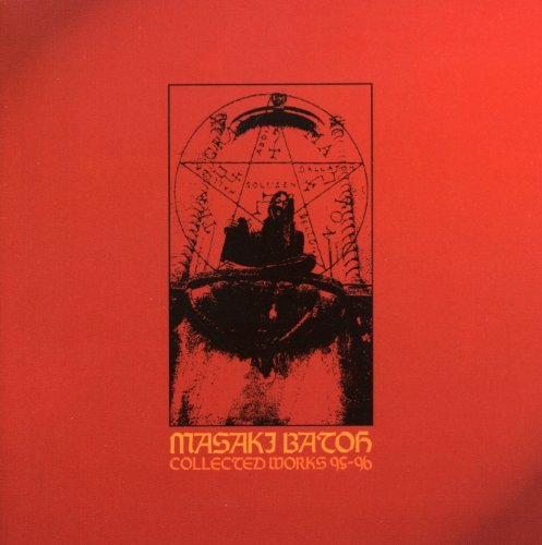 Red album cover with a black, illustrated cauldron and text: "Masaki Batoh Collected Works".