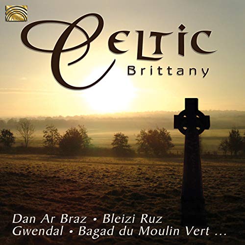 CD cover with Celtic script, a cross, and a misty landscape.