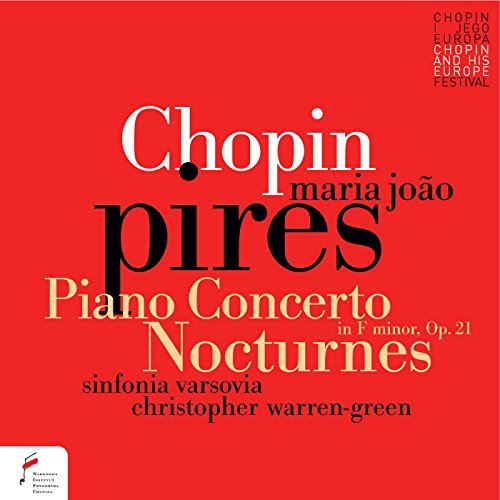 Red album cover with white text: "Chopin" and "maria joão pires".