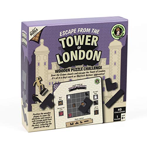 Professor PUZZLE The Baker Street Detective Club - Escape from the Tower of London. Sherlock Holmes themed wooden puzzle challenge