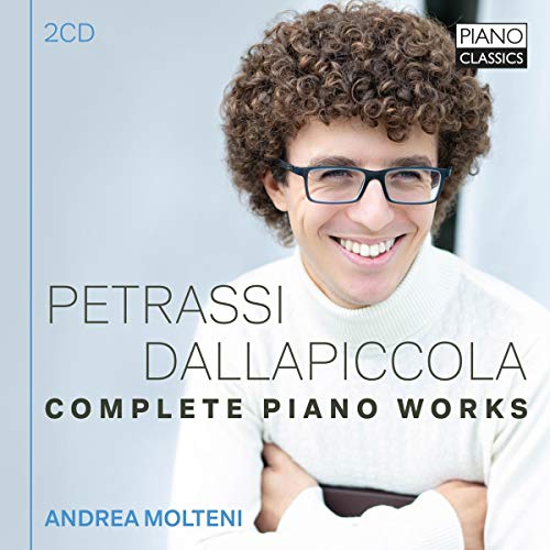 CD cover featuring pianist Andrea Molteni and composers’ names.