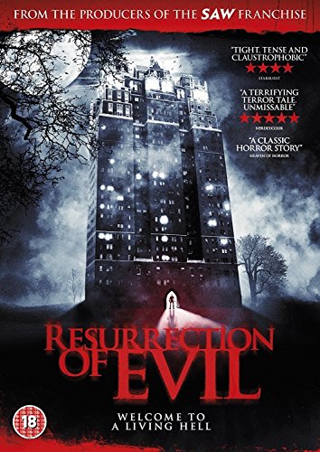 "Resurrection of Evil" DVD cover featuring a dark building with a ghostly figure.