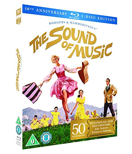 “The Sound of Music” 50th Anniversary Blu-ray cover with Julie Andrews.
