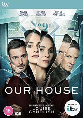 DVD cover for "Our House" featuring four actors and cracked glass.