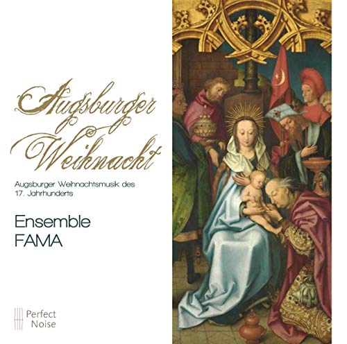 "CD cover with medieval painting of Mary holding Jesus, surrounded by figures."