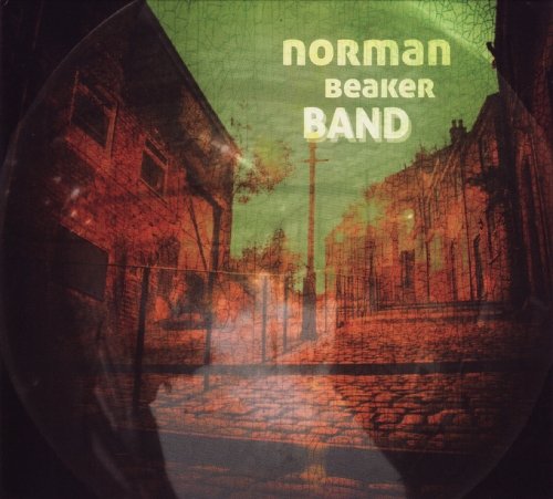 "CD cover art with 'Norman Beaker Band' text, showing a dimly lit alleyway scene."