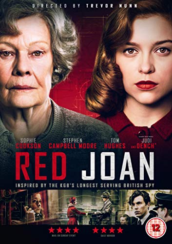 DVD cover featuring Judi Dench and Sophie Cookson with film title Red Joan below.