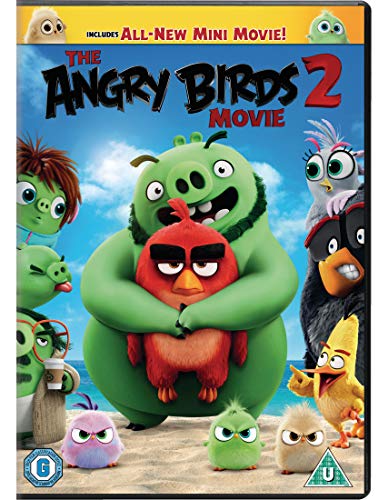 "DVD case for The Angry Birds Movie 2 featuring cartoon birds on a beach."