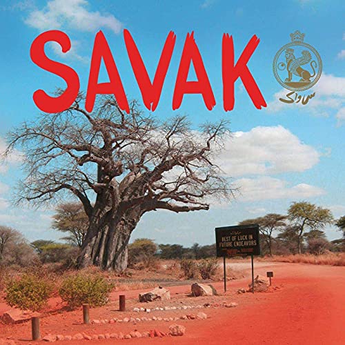 SAVAK album cover: a large tree in a red landscape under a blue sky.