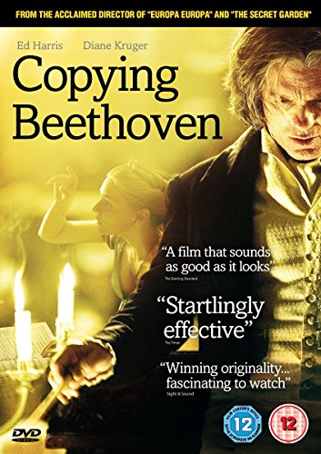 DVD cover for "Copying Beethoven" featuring Ed Harris as Beethoven and Diane Kruger.