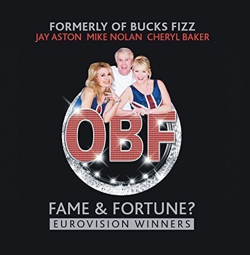 "CD cover featuring three former Bucks Fizz members inside a disco ball."