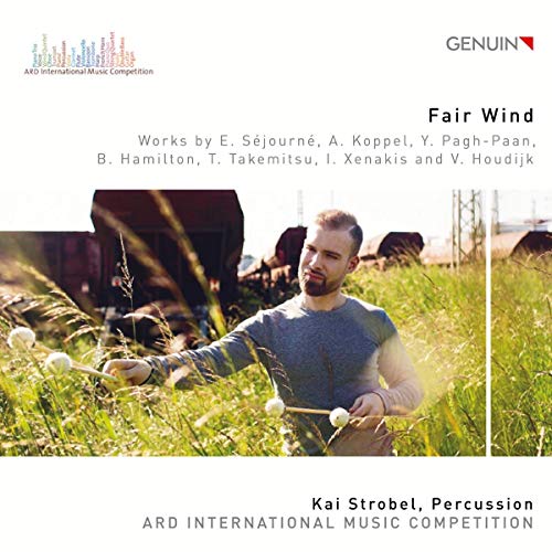 CD cover featuring Kai Strobel playing percussion in a grassy field.