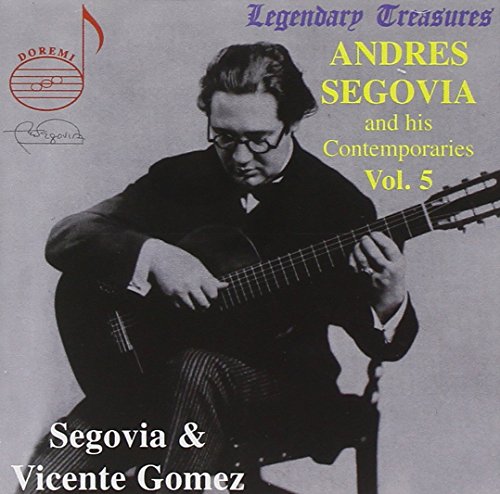 CD cover featuring black and white photo of Andres Segovia playing a guitar.
