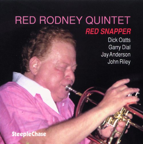 CD cover featuring jazz trumpeter Red Rodney playing his instrument.