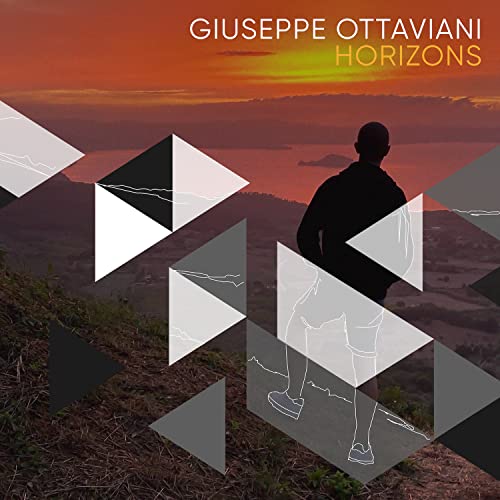 CD cover for Giuseppe Ottaviani’s “Horizons” featuring a silhouetted figure.
