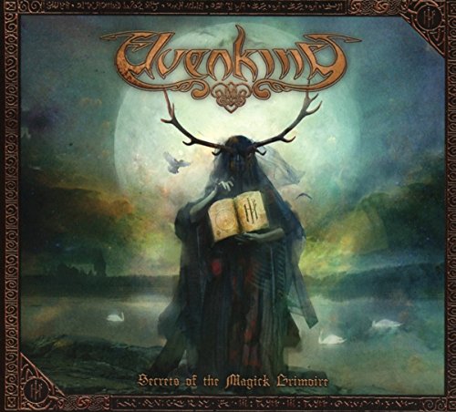 CD cover for Elvenking’s “Secrets Of The Magick Grimoire,” featuring a hooded figure.