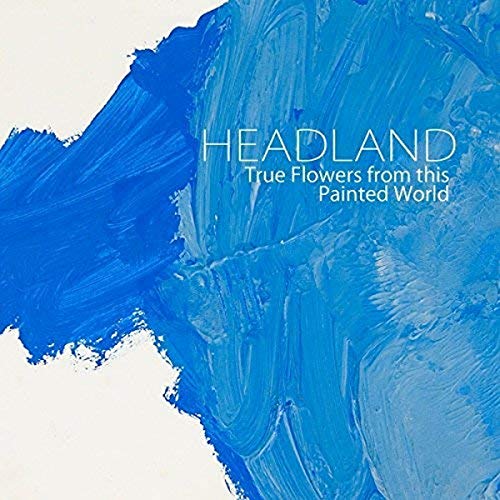 CD cover with bold white text on a textured blue paint background.