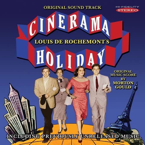 CD cover for "Cinerama Holiday" soundtrack featuring a film still and text.