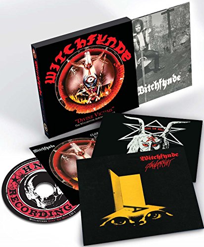 "Witchfynde" CD cover featuring a man bound in a circle with flames.