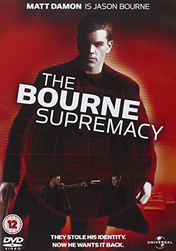 DVD cover for "The Bourne Supremacy" featuring Matt Damon’s portrait.