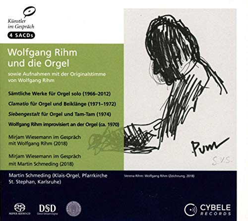 CD cover for Wolfgang Rihm's "In Conversation Vol 12" with sketch portrait.