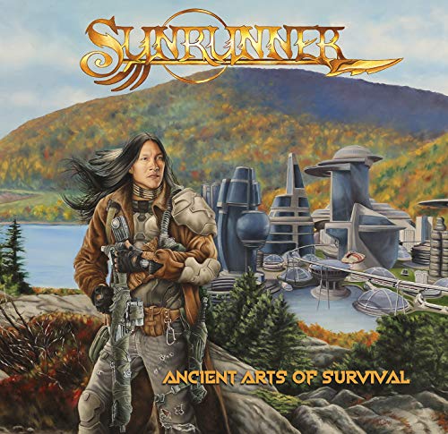 Album cover art: woman with long hair, holding guns, futuristic facility in the background.