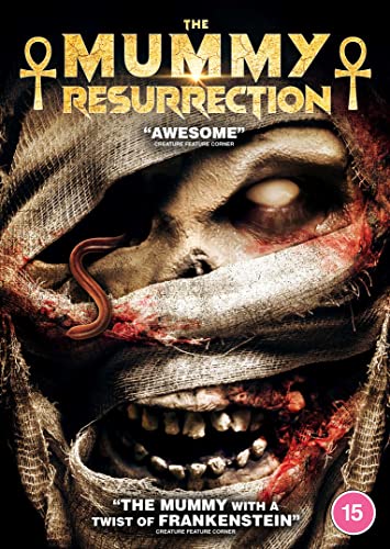DVD cover for "Mummy Resurrection" featuring a monstrous, bandaged face.