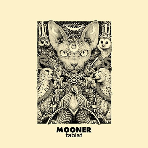 A vinyl record cover featuring a detailed illustration of a cat surrounded by animals.