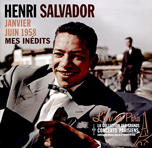 Henri Salvador portrait on CD cover, Paris concert recording, 1958.