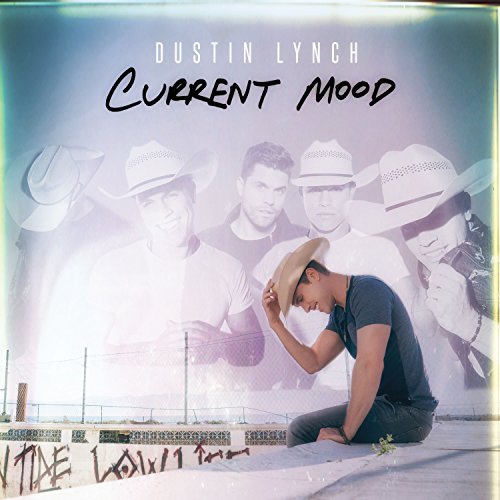 Dustin Lynch "Current Mood" CD cover with multiple images of him in cowboy hats.
