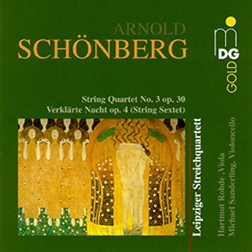 CD cover for Schoenberg’s String Quartet No. 3, featuring art nouveau imagery.