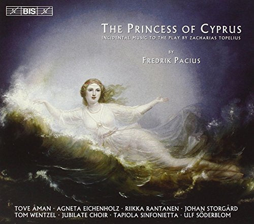 CD cover art: woman in white dress surrounded by waves, dark background.