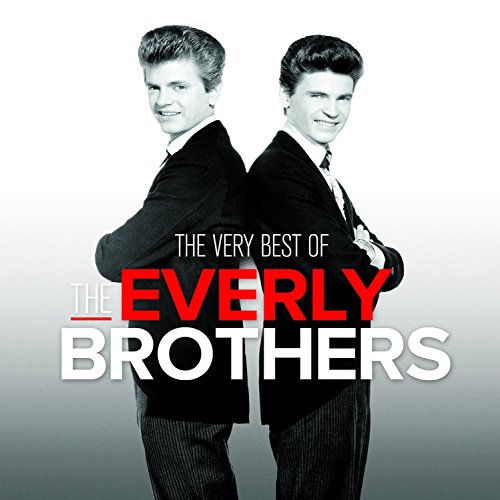 "CD cover with black and white photo of The Everly Brothers in suits, text overlay."