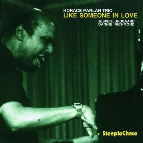 "CD cover with a man in profile, green-tinted, with text 'Horace Parlan Trio'."