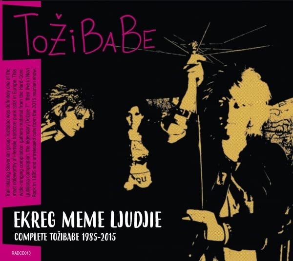 CD cover for Tozibabe’s “Ekreg Meme Ljudjie” featuring a stylized band portrait.