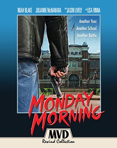 Blu-ray cover for "Monday Morning" showing a person holding a gun.