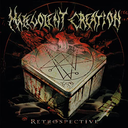 CD cover for Malevolent Creationās āRetrospectiveā with dark, occult imagery.