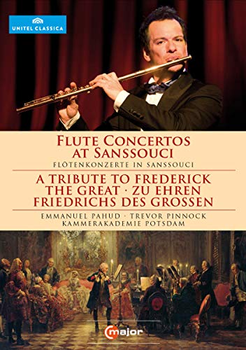 DVD cover featuring a flutist and historical painting, titled "Tribute To Frederick Great".
