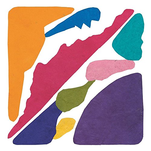 Abstract colorful shapes on a white background, album cover for Peter Broderick.
