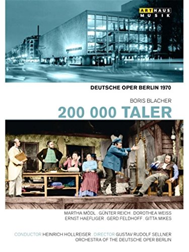 "Opera DVD cover featuring a building and a scene with actors on stage."
